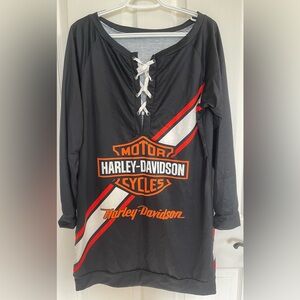 NWOT Harley-Davidson Black and Orange Women’s Tunic Dress/Shirt